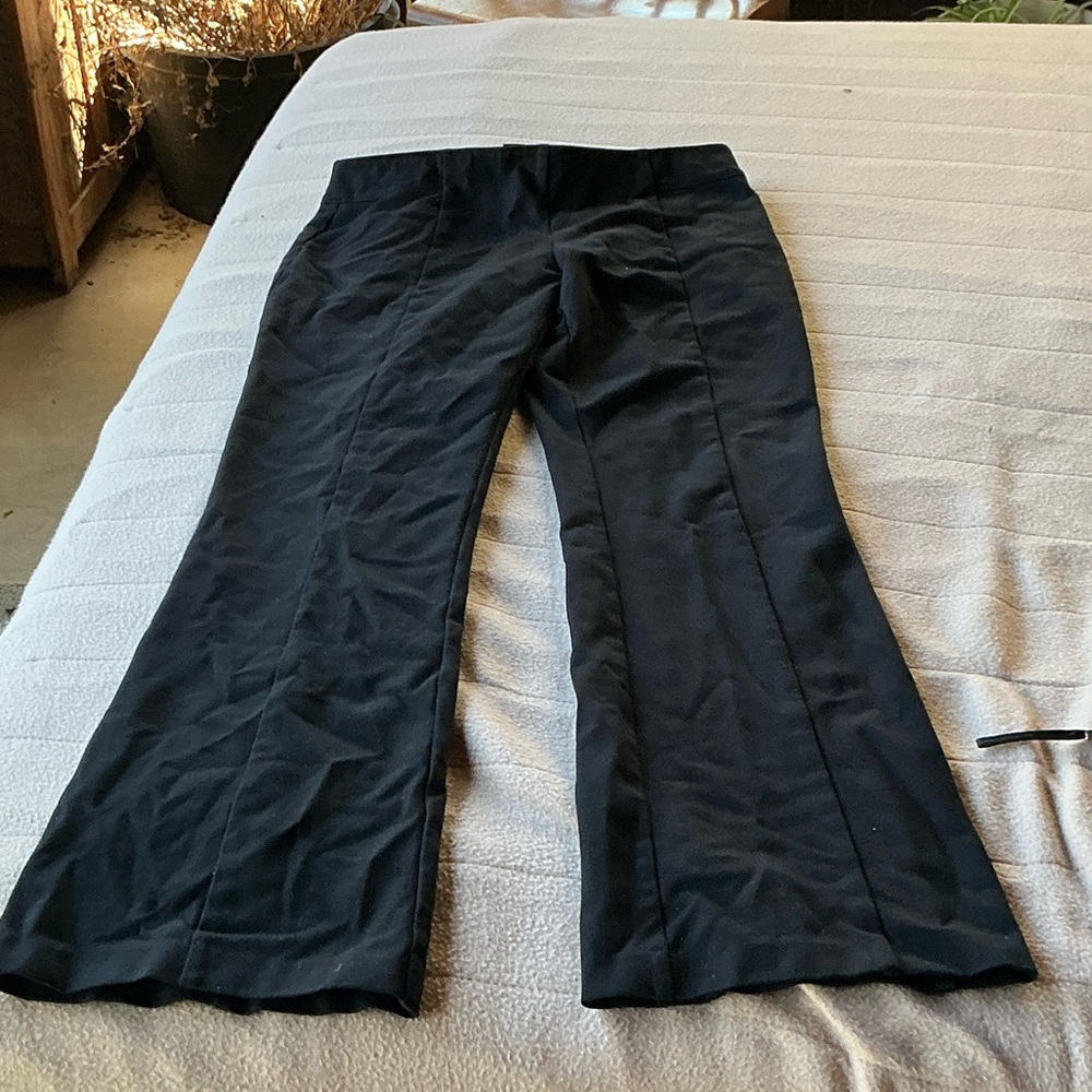 INC International Concepts Black Wide-Leg Trousers